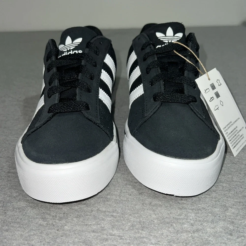 Adidas Campus‎ Vulc J Black White Retro Sneakers Womens 6.5 Kids 4.5 IH8038